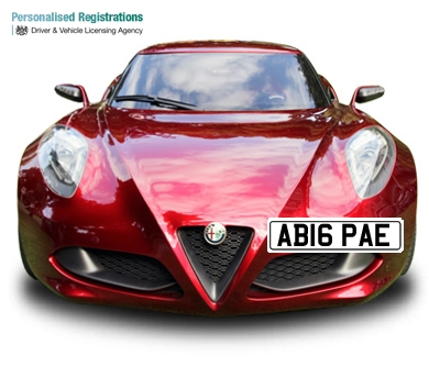 personalised number plate from dvla