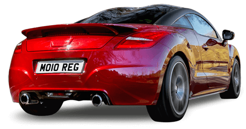 Motoreg Red Car with Private Registration Plate